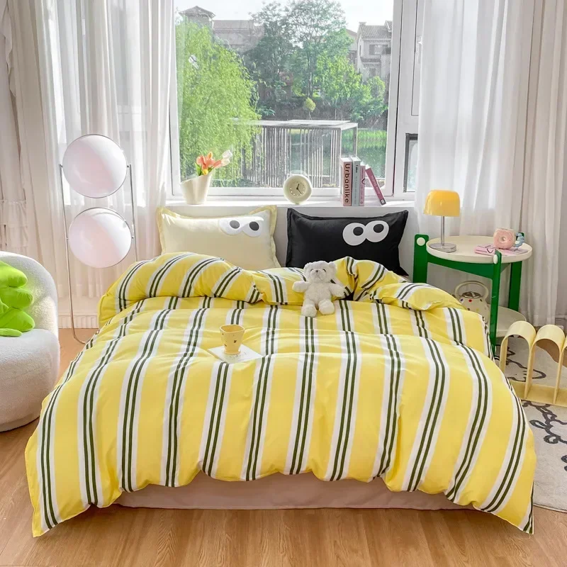 Housse de couette à rayures élégante