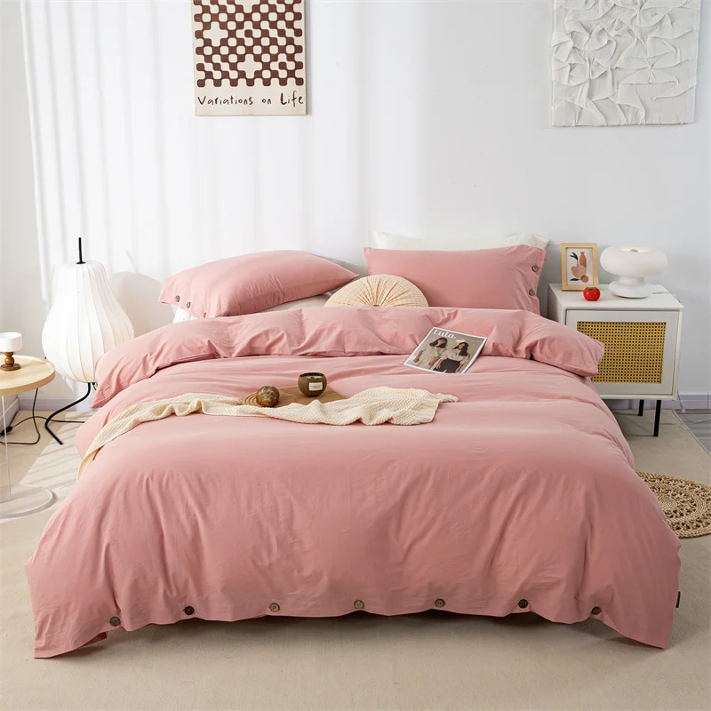 housse de couette rose