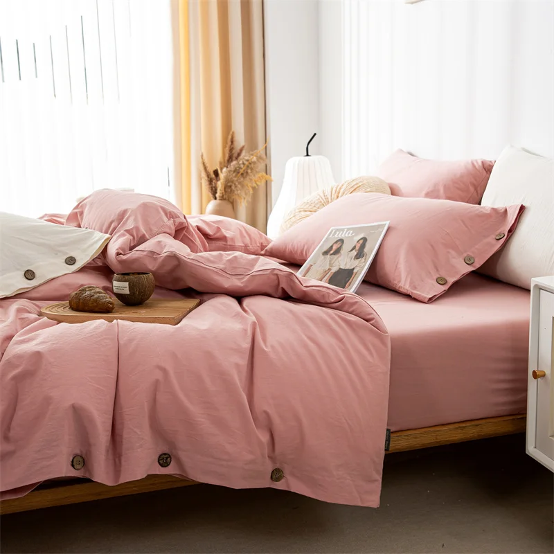 linge de lit rose