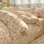 housse de couette fleurs rosés
