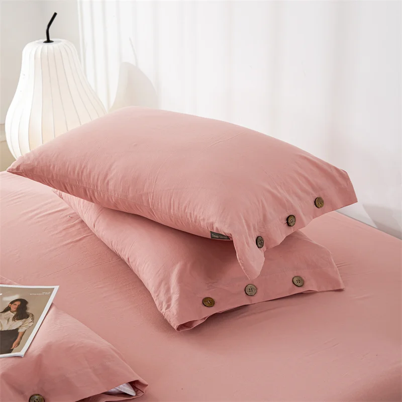housse coton rose